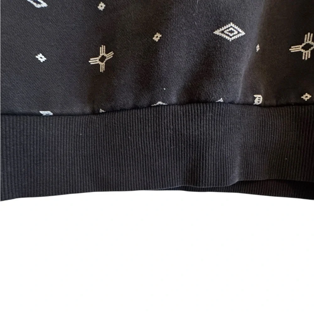 Primitive Black Sweatshirt with White Embroidered Motifs